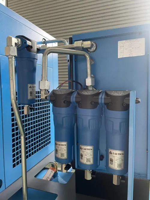 Compresseur à vis 15kW, 20HP, 16 bars Intégré avec groupe vis, réservoir, sécheur, 04 filtres