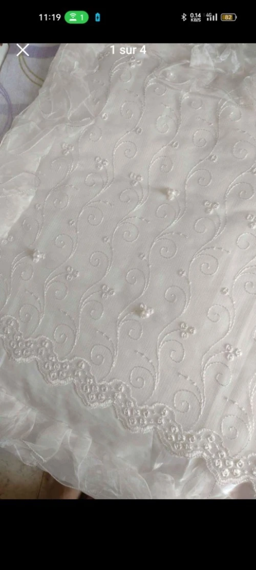 Couvre lit blanc marié 