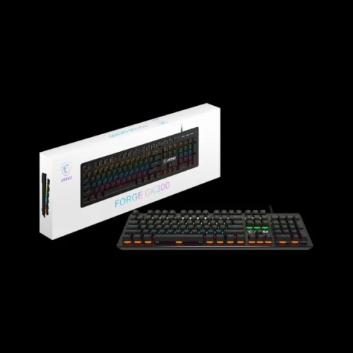 MSI FORGE GK300 GAMING RGB BLEU SWITCH BLACK