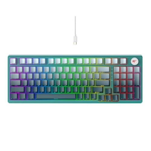 HAVIT GAMING KB899L FILAIRE MECANIQUE RED SWITCHES RGB WHITE/GREEN