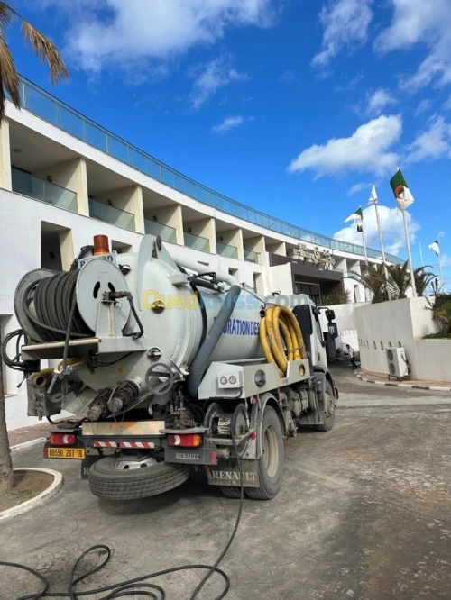Camion vidange Débouchage canalisation curage