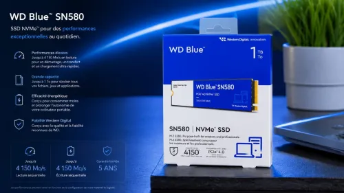 SSD NVME GEN4 WD Blue SN580 1To