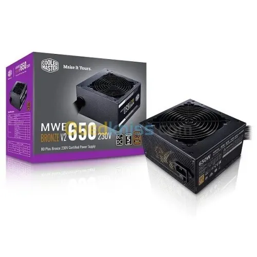 ALIMENTATION COOLER MASTER MWE 650W 80 PLUS BRONZE V2