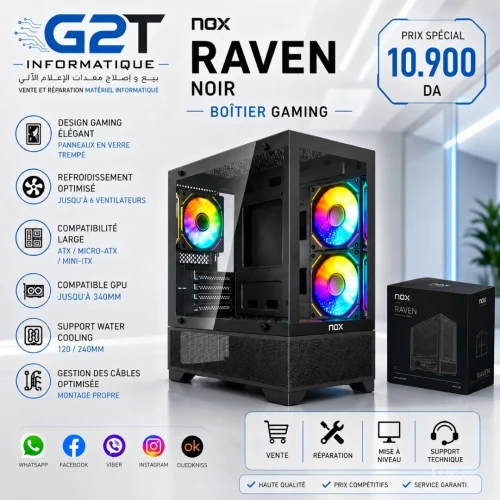 BOÎTIER NOX RAVEN NOIR ARGB