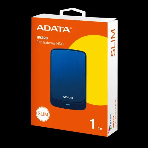 DISQUE DUR EXTERNE ADATA 1TO HV320 SLIM USB 3.2 BLEU