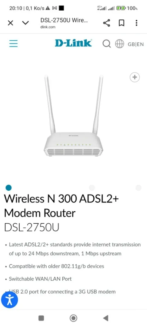 Modem D-Link 2750U