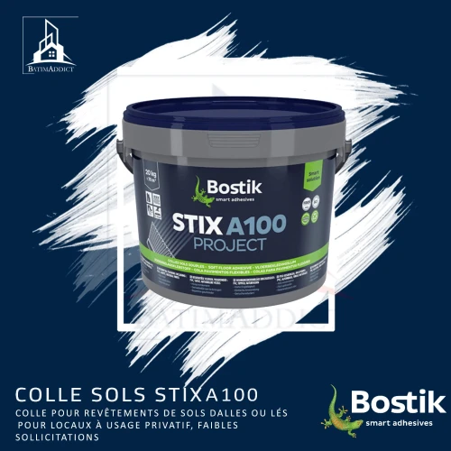 COLLE SOLS SOUPLES (GERFLEX) BOSTIK STIX A100 PROJECT 20KG (70m