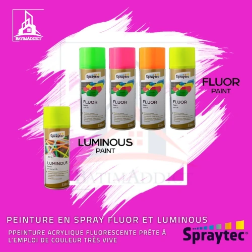 PEINTURE EN SPRAY FLUOR ET LUMINOUS SPRAYTEC