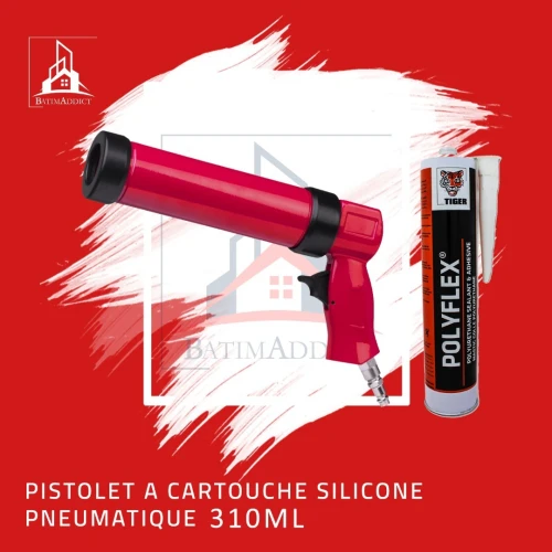 PISTOLET A CARTOUCHE SILICONE PNEUMATIQUE 310ML 
