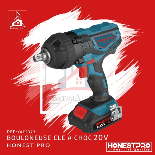BOULONNEUSE ET CLÉ A CHOC 1/2" A BATTERIE 20V HonestPro
