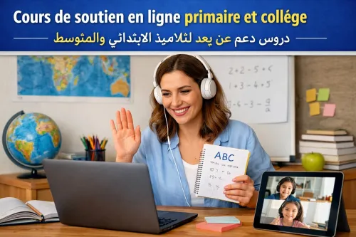 Cours de soutien en ligne primaire et collège | دروس دعم عن بُعد لتلاميذ الابتدائي والمتوسط