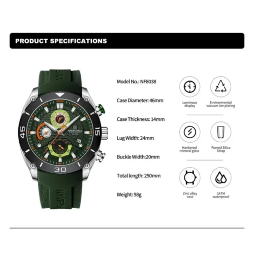 Naviforce 8038 Original (2 Couleurs) (Livraison GRATUITE)