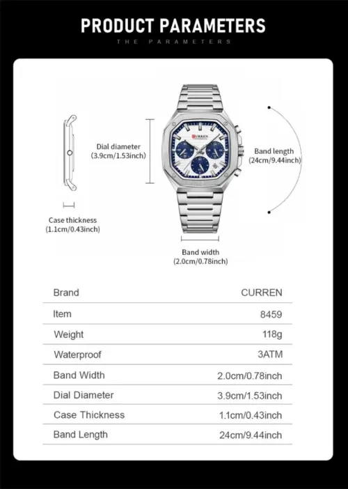 Curren 8459 Original (Livraison GRATUITE)