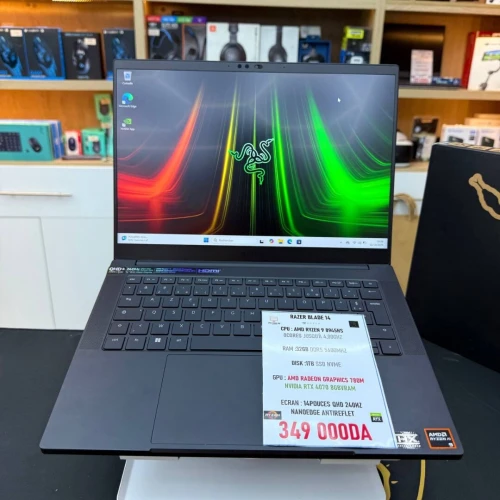 RAZER BLADE 14 AMD RYZEN 9 8945HS NVIDIA RTX 4070 32GB RAM 1TB SSD ECRAN 14 QHD+ 240HZ
