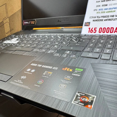 ASUS TUF A15 AMD RYZEN 5 7535HS NVIDIA RTX 2050 16GB RAM 512GB SSD NEUF