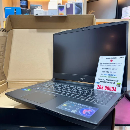 MSI KATANA 15 I5 12450H NVIDIA RTX 4050 16GB RAM 512GB SSD ECRAN FHD 144HZ NEUF 