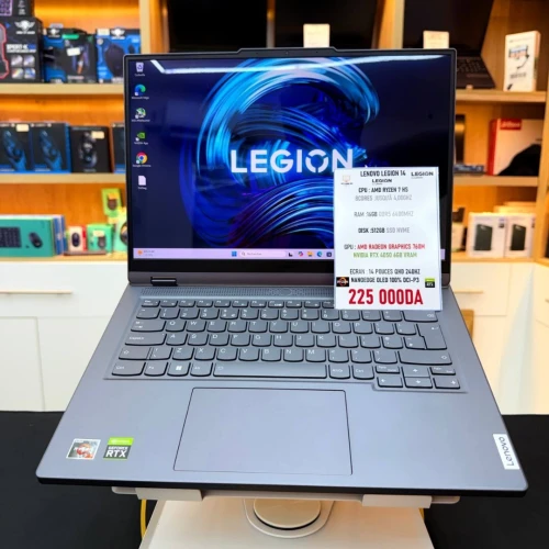 LENOVO LEGION 14 RYZEN 7 HS 8COEUR NVIDIA RTX 4050 16GB RAM 512GB SSD ECRAN OLED 100%DCI-P3 240HZ
