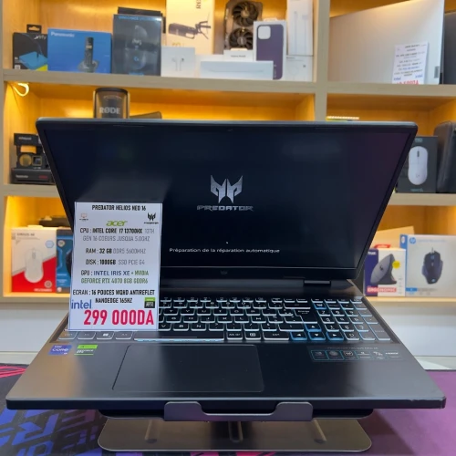ACER PREDATO HELIOS NEO 16 I7 13700HX NVIDIA RTX 4060 32GB RAM DDR5 1TB SSD ECRAN WQHD 165HZ