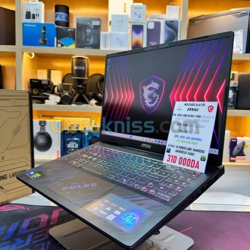 MSI PULSE 16 INTEL CORE 7 ULTRA 155H NVIDIA RTX 4060 16GB RAM 1TB SSD ECRAN QHD 240HZ