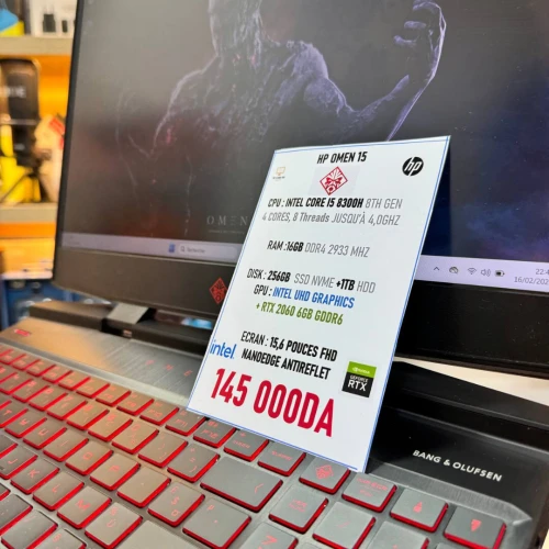 HP OMEN 15 I5 8300H NVIDIA RTX 2060 16GB RAM 256GB SSD + 1TB HDD