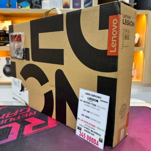 LENOVO LEGION SLIM 5 AMD RYZEN 7 7735HS NVIDIA RTX 4070 16FB RAM 512GB SSD ECRAN QHD 165HZ