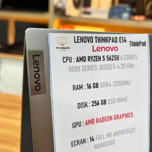 LENOVO THINKPAD E14 GEN 4 RYZEN 5 5625U 16GB RAM 256GB SSD