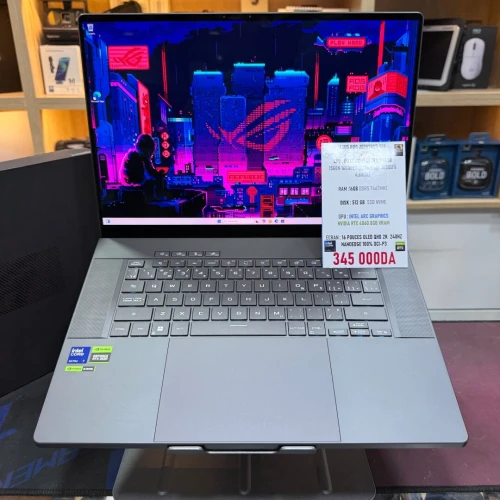 ASUS ROG ZEPHYRUS G16 INTEL CORE ULTRA 7 155H NVIDIA RTX 4060 16GB RAM 512GB SSD  OLED 100%DCI-P3