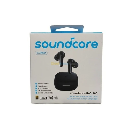 Écouteurs Anker R60i NC ANC Bluetooth 6.1 Son Hi-Res LDAC 50H 6 Microphones Traduction IA Instantanée