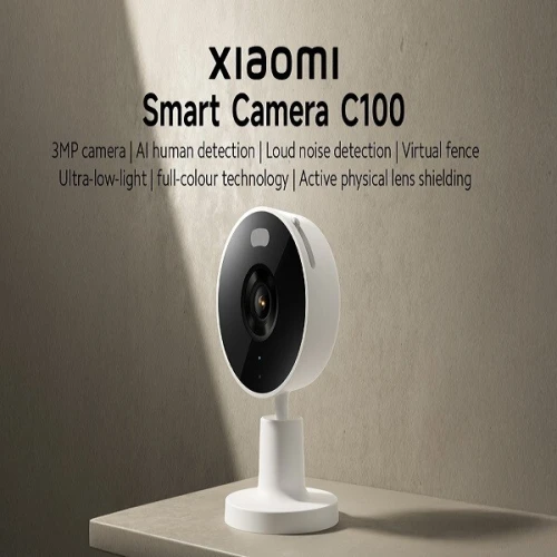 Caméra Xiaomi C100 vision nocturne 2K audio bidirectionnel, détection de mouvement, compatible Alexa