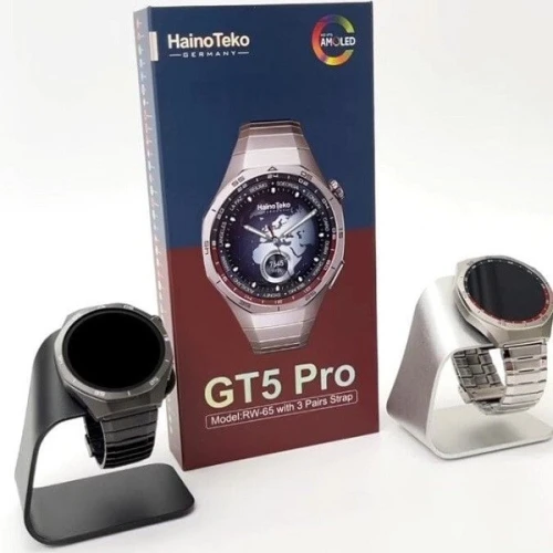 HainoTeko GT5 PRO ( RW-65 ) Smart Watch Amoled avec 3 Paires de Bracelets