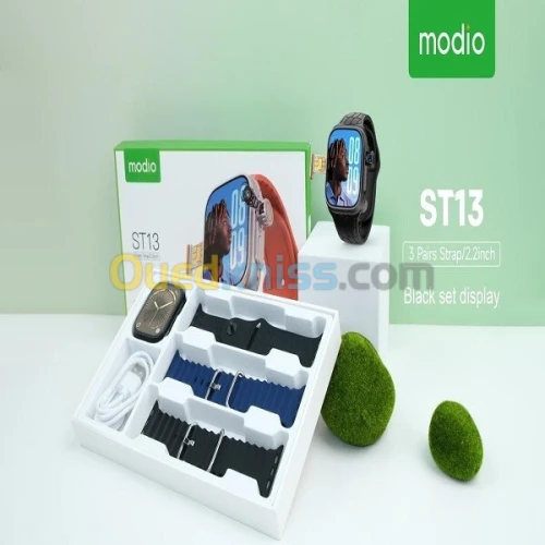 Montre intelligente Modio ST13 Carte SIM (4G) + 3 Bracelets silicone