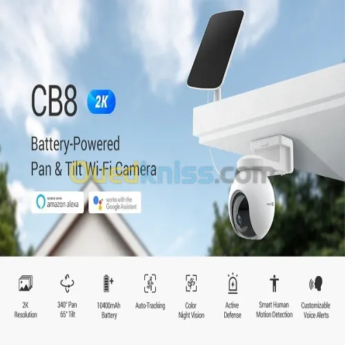 CAMERA SURVEILLANCE EZVIZ CS-HB8 4MP OUTDOOR 360 DEGREE BATTERIE 210 JOURS