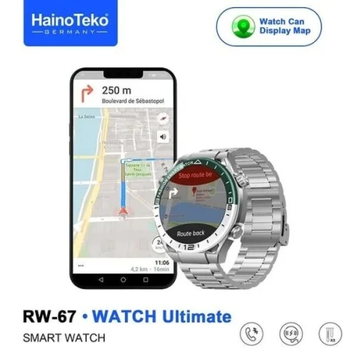 HainoTeko RW-67 Watch Ultimate Smartwatch Amoled avec GPS & Alarme prière