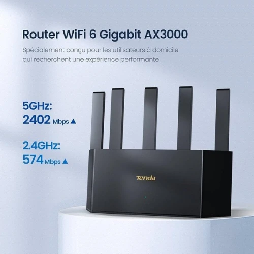 ROUTEUR TENDA BE3600 WIFI 7 ROUTER Dual Band POINT ACCESS