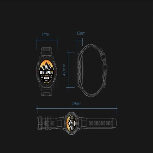 Mibro GS active smartwatch GPS positionnement 1000 nits 1,3 pouces AMOLED écran 5atm