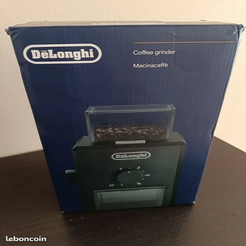 Delonghi KG79 Moulin à Café Electrique Broyeur Grains de Café avec Réservoir d'une Capacité de 120g