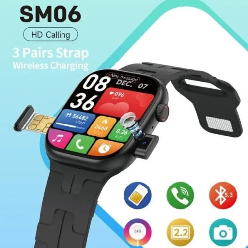 Smart watch 4G Modio SM06 Smartwatch Bluetooth avec SIM & Camera
