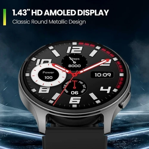 Smart Watch Amazfit-Montre Connectée Pop 3R Android et IOS, Plus de 100 Modes Sportifs, Amoled