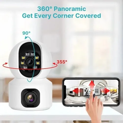 CAMERA TIGER DOUBLE LENS 360 DEGREE FULL HD V380 PRO WIFI CAMERA SECURITE PTZ