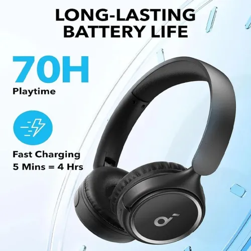 Anker Soundcore H30i Casque supra-auriculaire sans fil, pliable, 70 heures, Bluetooth 5.3