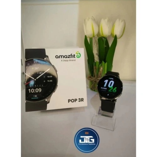 Smart Watch Amazfit-Montre Connectée Pop 3R Android et IOS, Plus de 100 Modes Sportifs, Amoled