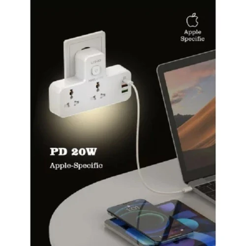 Multiprise LDNIO SC2311 avec 3 USB 20W et 2 prises électriques et veilleuse