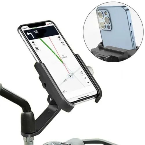 SUPPORT TELEPHONE SMART PHONE POUR MOTO METALIQUE