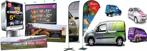 enseigne lumineuse et Panneaux Publicitaires et Impression Grand Format    لافتات اللوحات الإعلانية