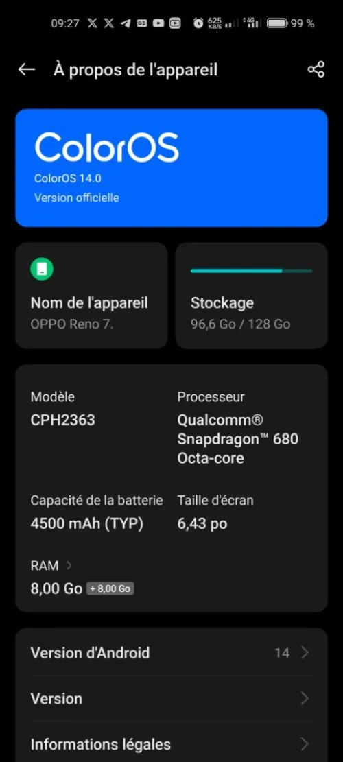 Oppo Reno 7 Reno 7