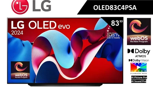 TV LG OLED EVO 83" C4 SMART 4K 144FPS HDMI 2.1 EUROPÉEN