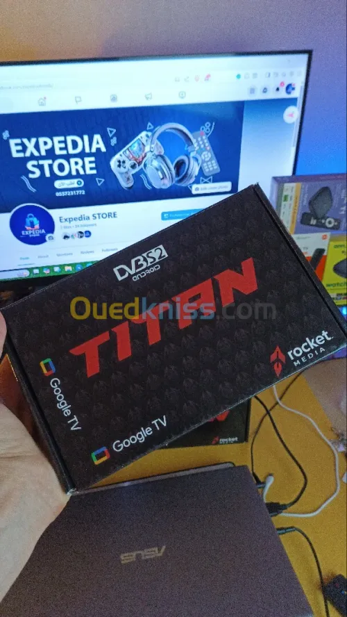 TITAN Rocket MEDIA DVBS2 android 14 google TV