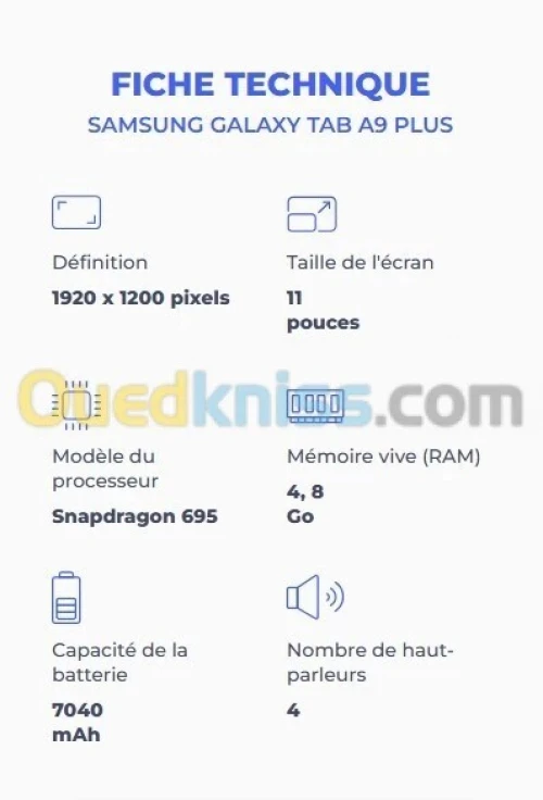 Samsung Tab A9 Plus 4G | 64G | Wifi