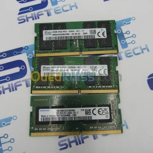 Ram Pour Laptop DDR4 8G | 16G | 32G  Fréquence 3200 AA