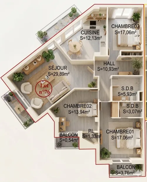 Vente Appartement Studio F2 F3 Alger Draria